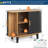 40" Sideboard Buffet Cabinet with Storage, Fluted Sideboard Buffet with Sliding Door, Bar Cabinet Console Table for Living Dining Room Kitchen Hallway Entryway