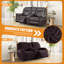 Wald Stretch Jacquard Recliner Chair Loveseat Couch With Console Cover-47817404