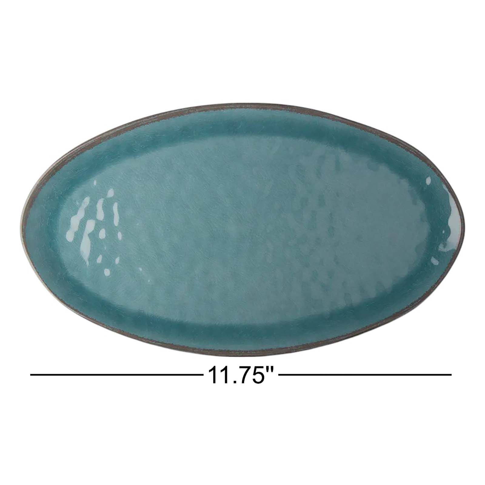 Veranda Melamine Oval Platter Aqua