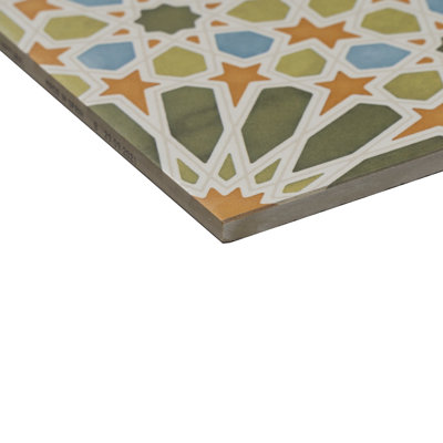Alhambra 24" x 24" Porcelain Encaustic Spanish Tile