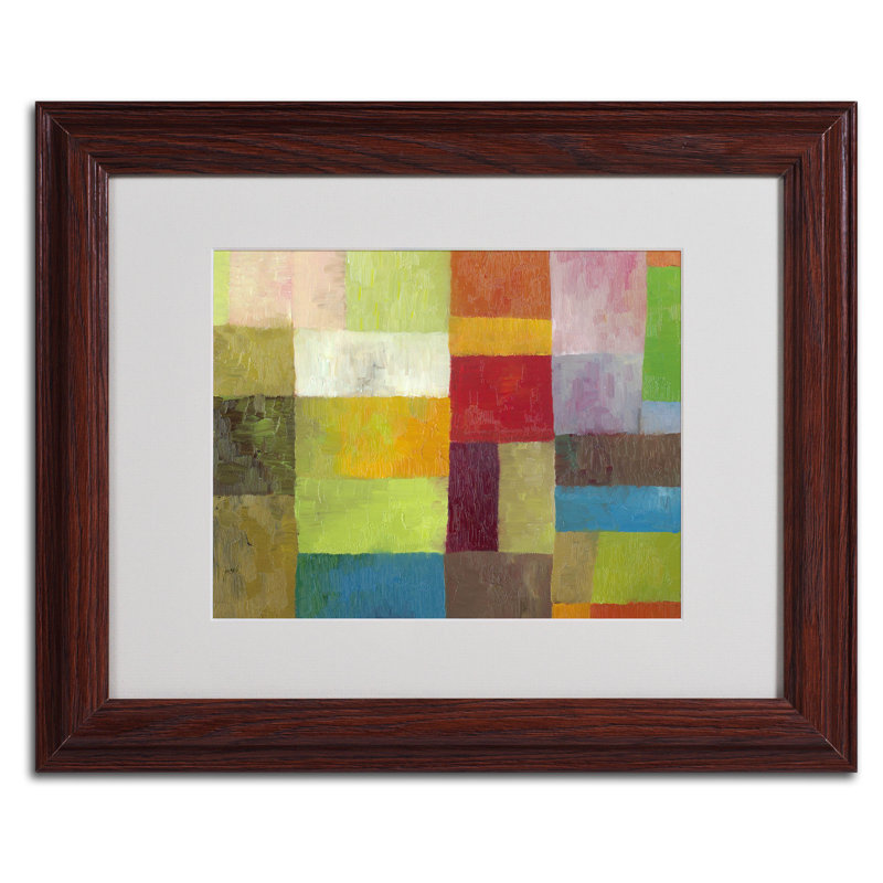 Ormsby Abstract Color 4 ', reproduction d'art encadrée, H 11 po x l 14 po x P 0,5 po, Brun - Biseautée