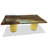 Walnut Metal Base Dining Table-938745846-938745844