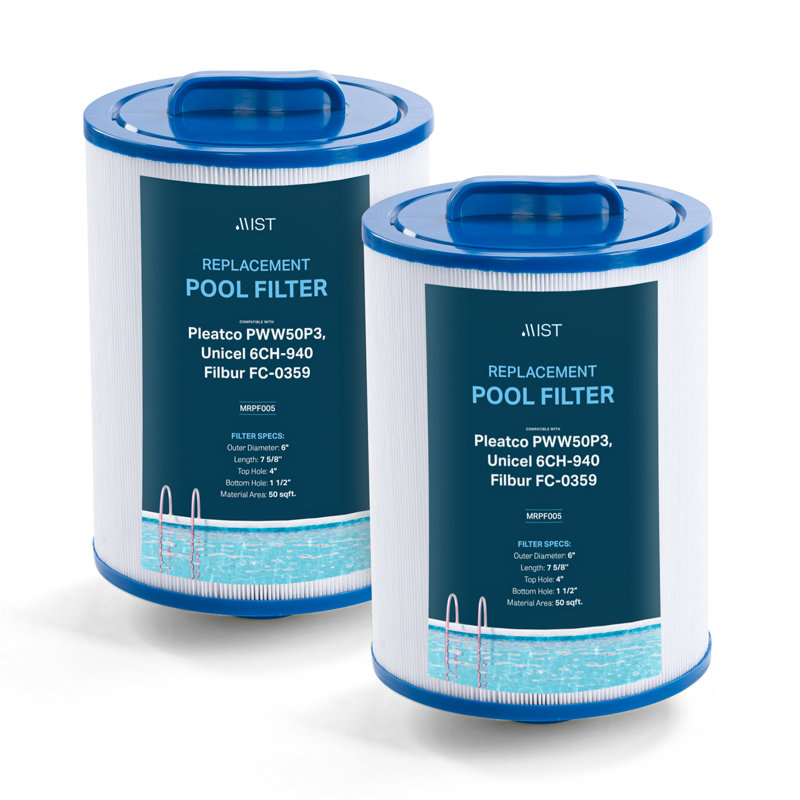 Mist 50 Sq Ft Blue and White Polyester Pool Filter Cartridge