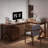 Light-walnut L-Shaped Solid Wood desk-109546079-109546082
