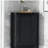 Black Bathroom Cabinet Triangle Corner Storage Cabinet with Adjustable Shelf Modern Style MDF Board-6063952