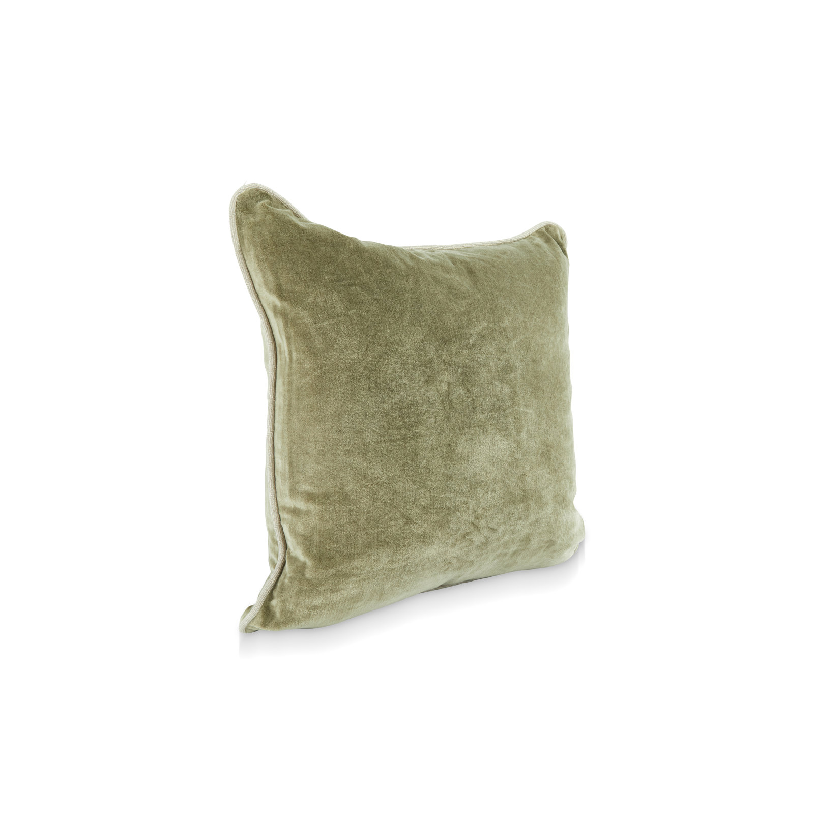 Goodall Velvet Pillow Cover & Insert, Square 18", Moss Green