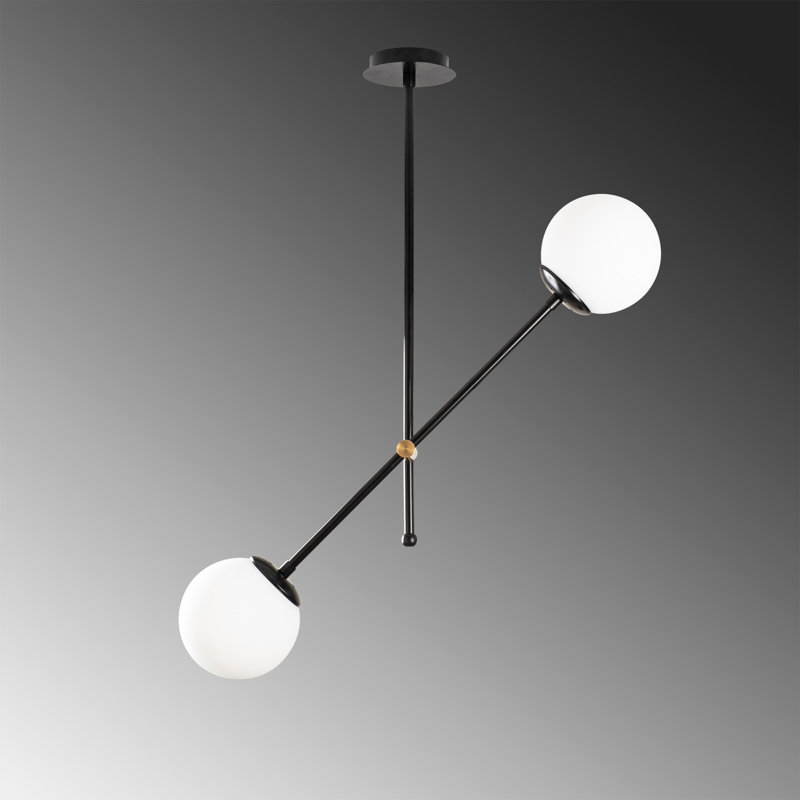 Luminaire suspendu sphérique unique à 2 lumières Gutierrez