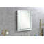 Miroir de salle de bain 40 po x 36 po à DEL avec façade, miroir de meuble-lavabo mural, anti-buée, mémoire, 3 couleurs, réglable en continu