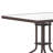 Amlie Square Tempered Glass Metal Table with Smooth Ripple Design Top-451080737-451080738
