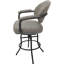 Tabouret de comptoir pivotant rembourré avec structure en métal Pompton-1523330103-1523330096
