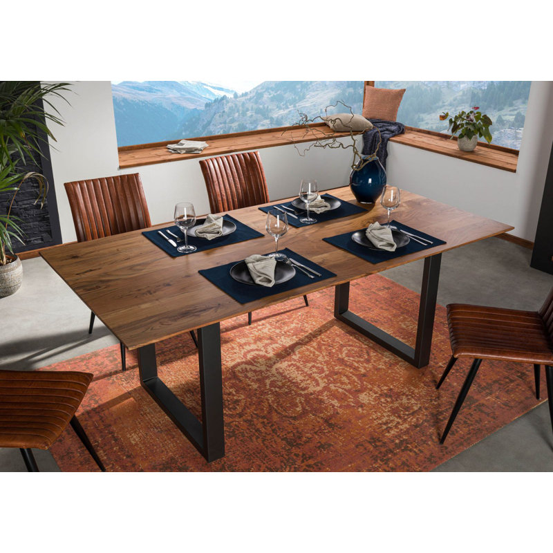 Dining Table, H76 x L220 x W100cm, Natural, Anthracite