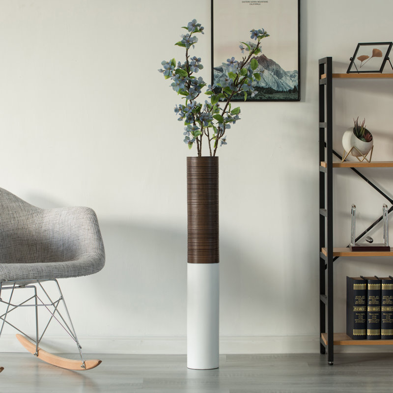 Grand vase de plancher Modern, H 31,5 po x l 5,25 po x P 5,25 po