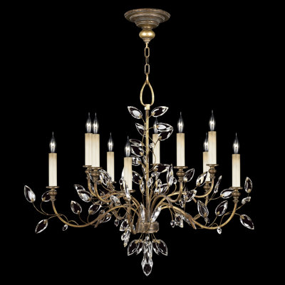 Lustre rond en cristal Crystal Laurel