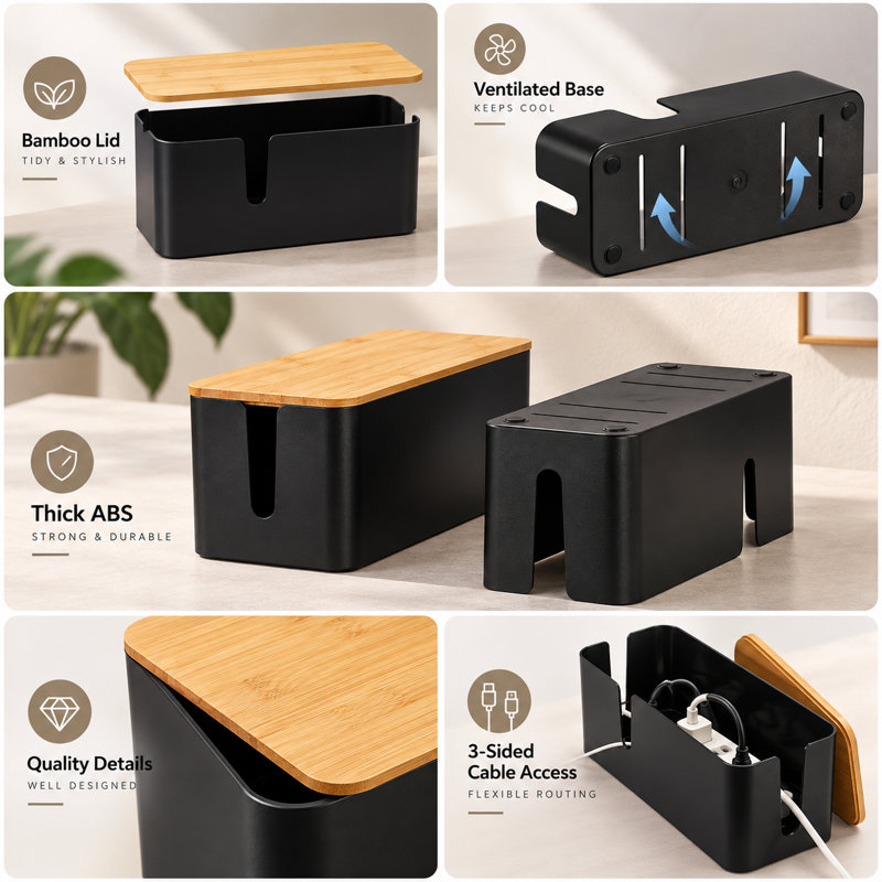 2 Pack Cable Management Box