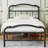 Oley Double Wave Headboard and Footboard Heavy Duty Anti-sway 18in High Steel Tube Iron Bed with Storage-1771660211