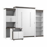 Camalla Queen Murphy Bed with Shelving and Fold-Out Desk (125W)