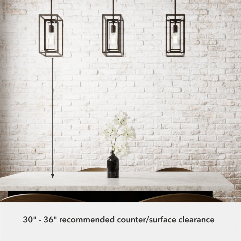Doherty 1 - Light Rectangle Mini Pendant, Onyx Bengal