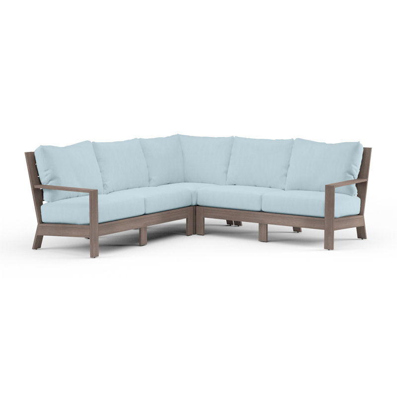 Canapé modulaire de coin avec coussin Laguna, Toile horizon Sunbrella®