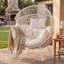 Fauteuil œuf en osier pour patio avec coussin-6438585