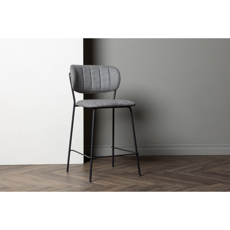Braidon Upholstered Bar Stool with Steel Frame