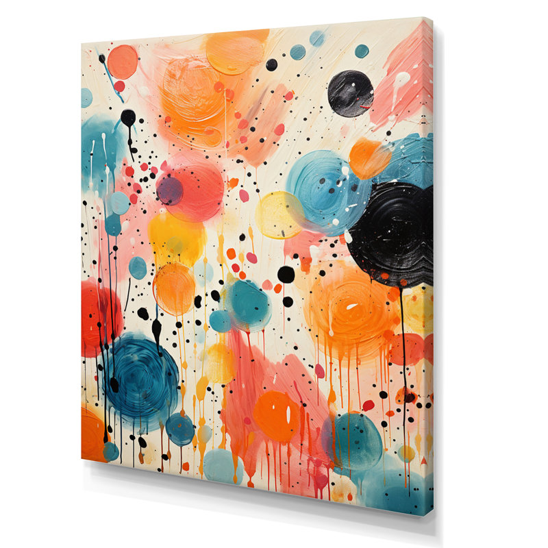 Mid-Century coloré, contrastes colorés I sur toile, Toile tendue, H 40 po x l 30 po x P 1,5 po