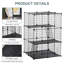Mosher Pet Playpen DIY Cat Cage Small Animal Enclosure Black