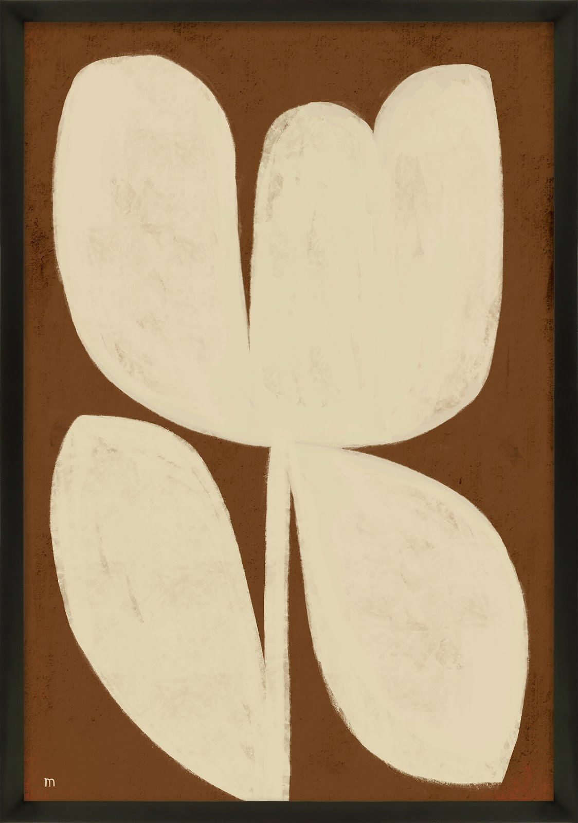 Flower 1 Print, Black Framed, 38" H x 26.5" W