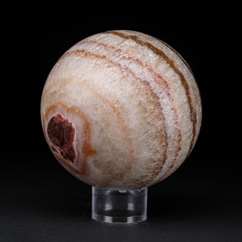 Genuine Polished Top Quality Rainbow Banded Onyx Sphere from Mexico (4.8 lbs)