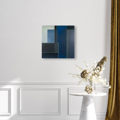 Desert Stillness II Canvas Abstract Print by Oliver Gal, Black Frame, 12 x 12