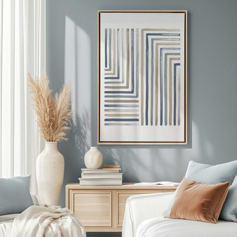 Linear Visions III, reproduction sur toile dans un cadre, H 18,75 po x l 12,75 po, Noir satiné