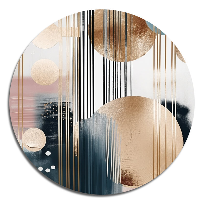 Marbre doux formes et lignes marbrées III - Décoration murale abstraite en métal marbré, H 29 po x l 29 po x P 1 po