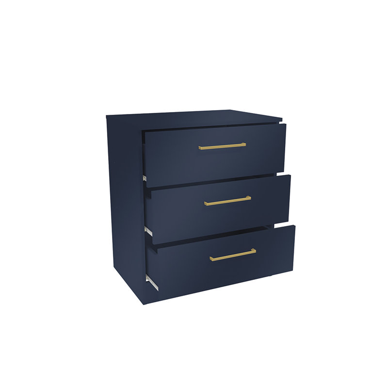 Ensemble de meubles de chambre Jolyne, 4 pièces comprenant une commode, un coffre de rangement haut et deux tables de chevet