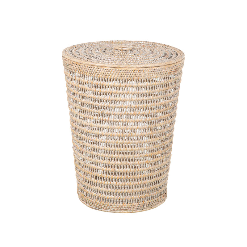 Alexisa Laundry Hamper, White Wash