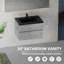 Meuble-lavabo simple 30 po avec plateau en quartz Mungovan