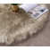 Round Marciana Faux Sheepskin Area Rug with Non-Slip Backing