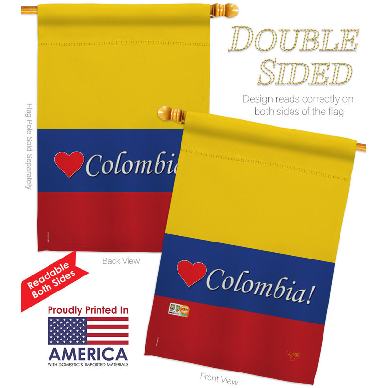 Double Sided 40'' H x 28'' W Polyester House Flag