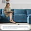 Canapé modulaire en chenille de 136 po avec assise profonde et large, ensemble de canapé en forme de U avec coussins doubles, canapé à 6 places avec repose-pieds mobile-733998142
