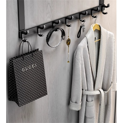 Aluminum Alloy Over-The-Door Hook Rack