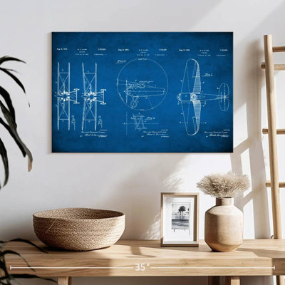 Impression de plans d'aviation, impression sur toile