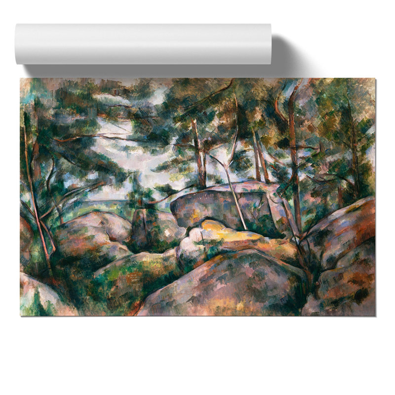 Rocks In The Forest by Paul Cezanne - No Frame Painting, 30cm H x 42cm W x 0.1cm D