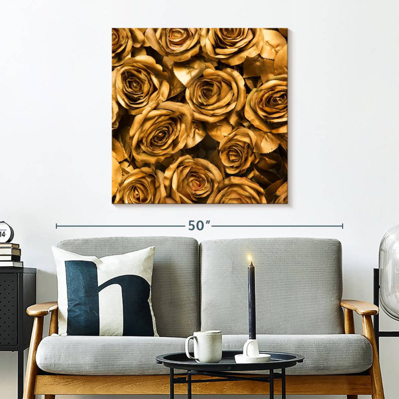 Harnek Golden Roses, 30" H x 30" W