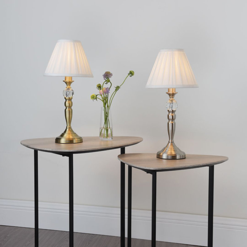 Metal Table Lamp, Silver