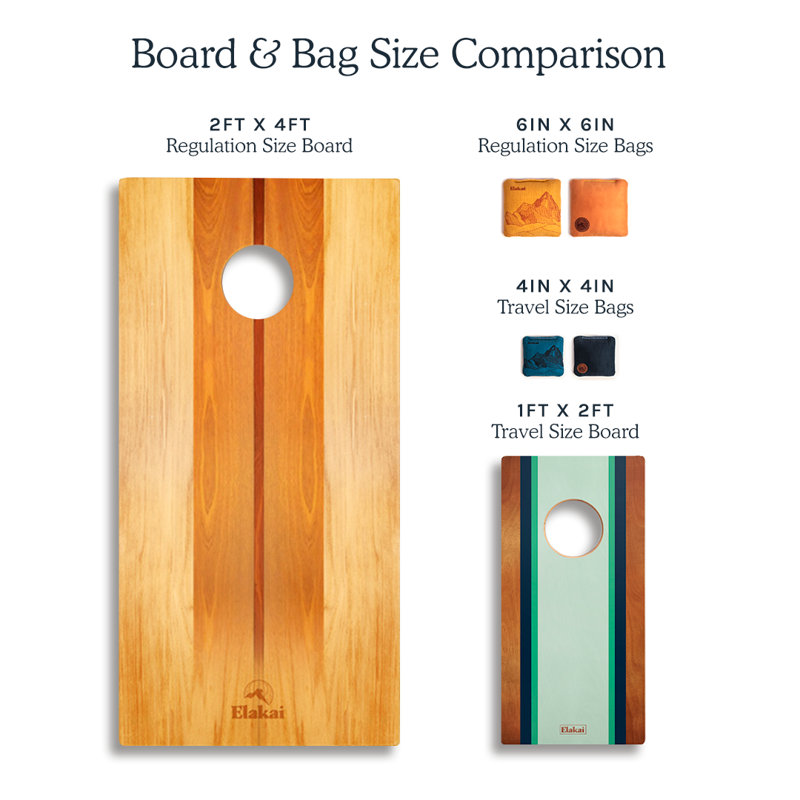 Planches de cornhole en acajou Redwood National Park, H 48 po x l 24 po x P 3 po