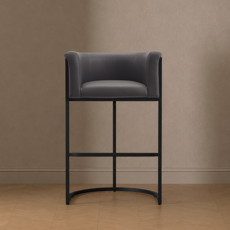 Tabouret de bar Cosmopolitan Mid-Century, Gris, Tabouret de bar (siège d'une hauteur de 29,5 po)