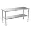 Table en acier inoxydable avec tablette inférieure-1332667548