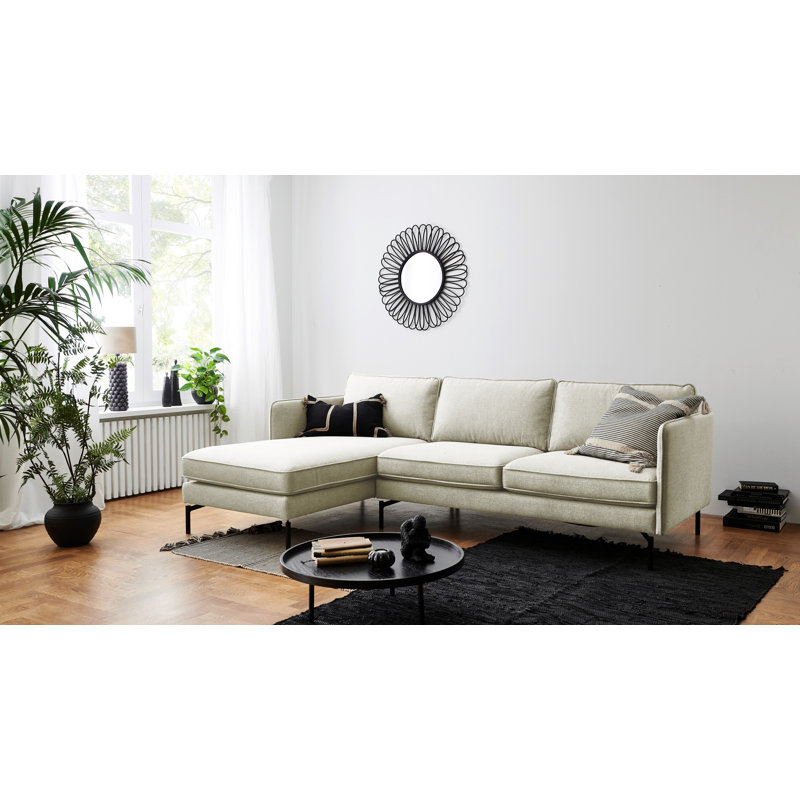 Corentine 2 - Piece Upholstered Corner Sectional, Right Hand Facing, Beige