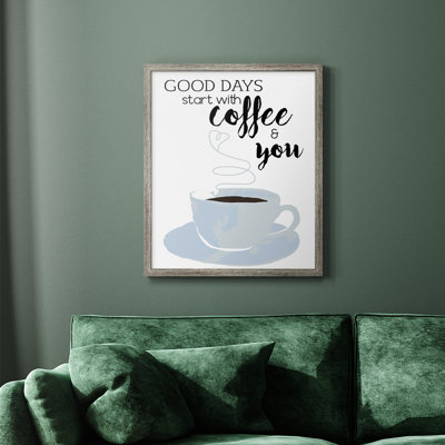 Start With Coffee & You Premium Framed Canvas - Ready to Hang