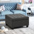 Upholstered With Detail And Storage - Dark Gray 31.69"X31.69"X18.69 Fashionable Fabric Ample Interior Accent Piece Addition Enhancement-837138092