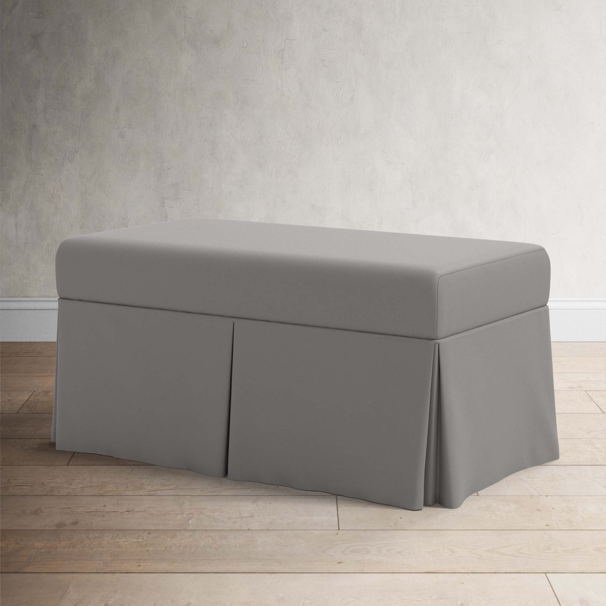 Wyatt Storage Bench, Classic Otter Performance Velvet