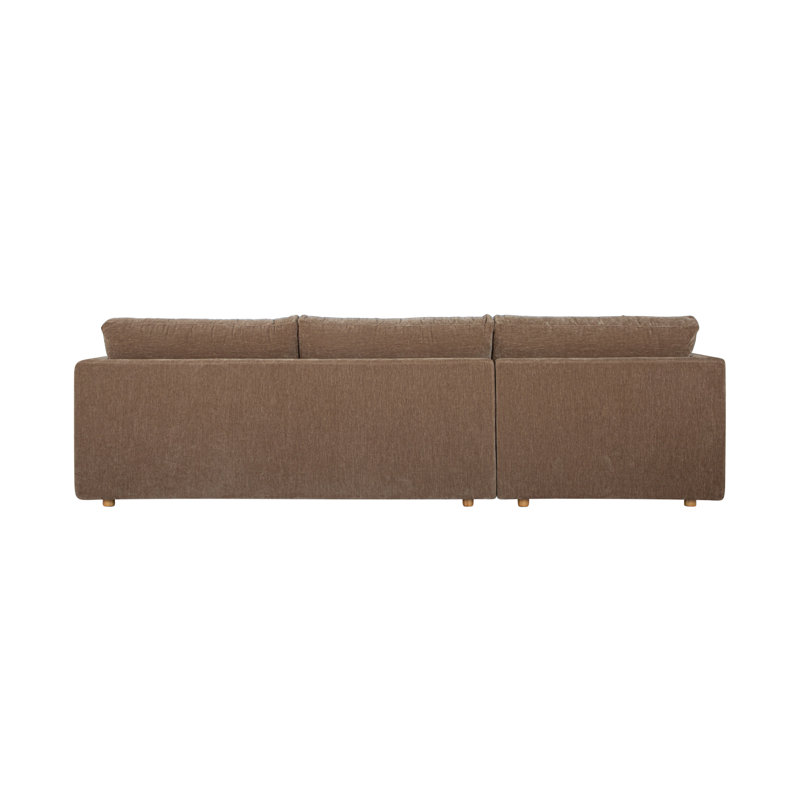 Bryn Upholstered Sectional, Camel Polyester, Left Hand Facing